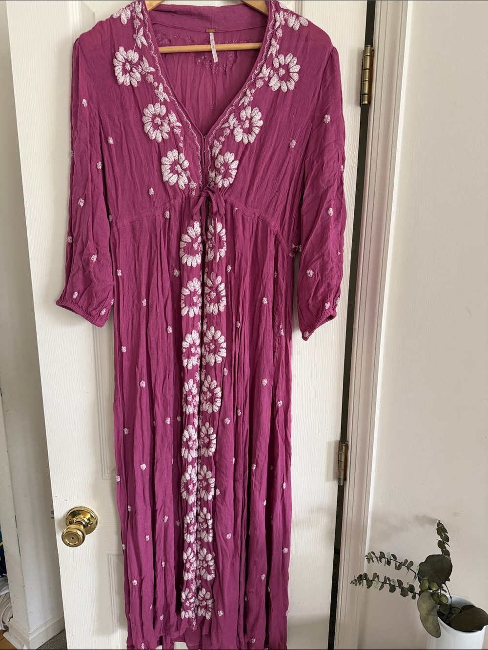 Free People Embroidered Fable Midi Dress